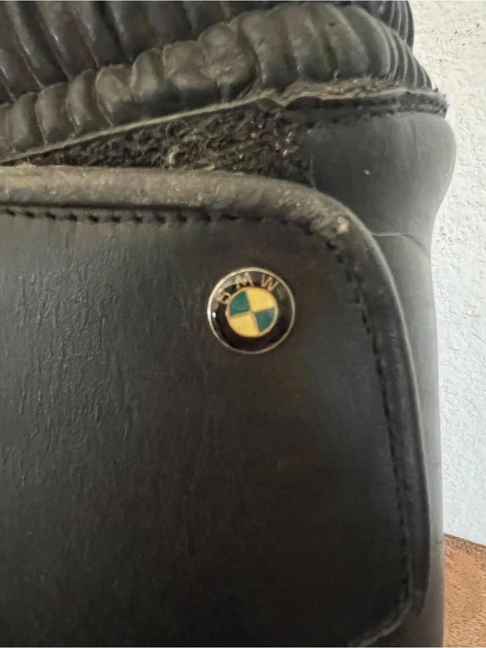 BMW Motorcycle Black Leather Boots Size 45